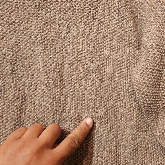 $550 Hesperios Faro Sweater 100% Baby Alpaca Beige Ecru Pullover Sz Small Unisex - Picture 3 of 13